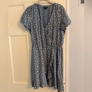 J.Crew Mercantile Chambray Blue Floral Dress